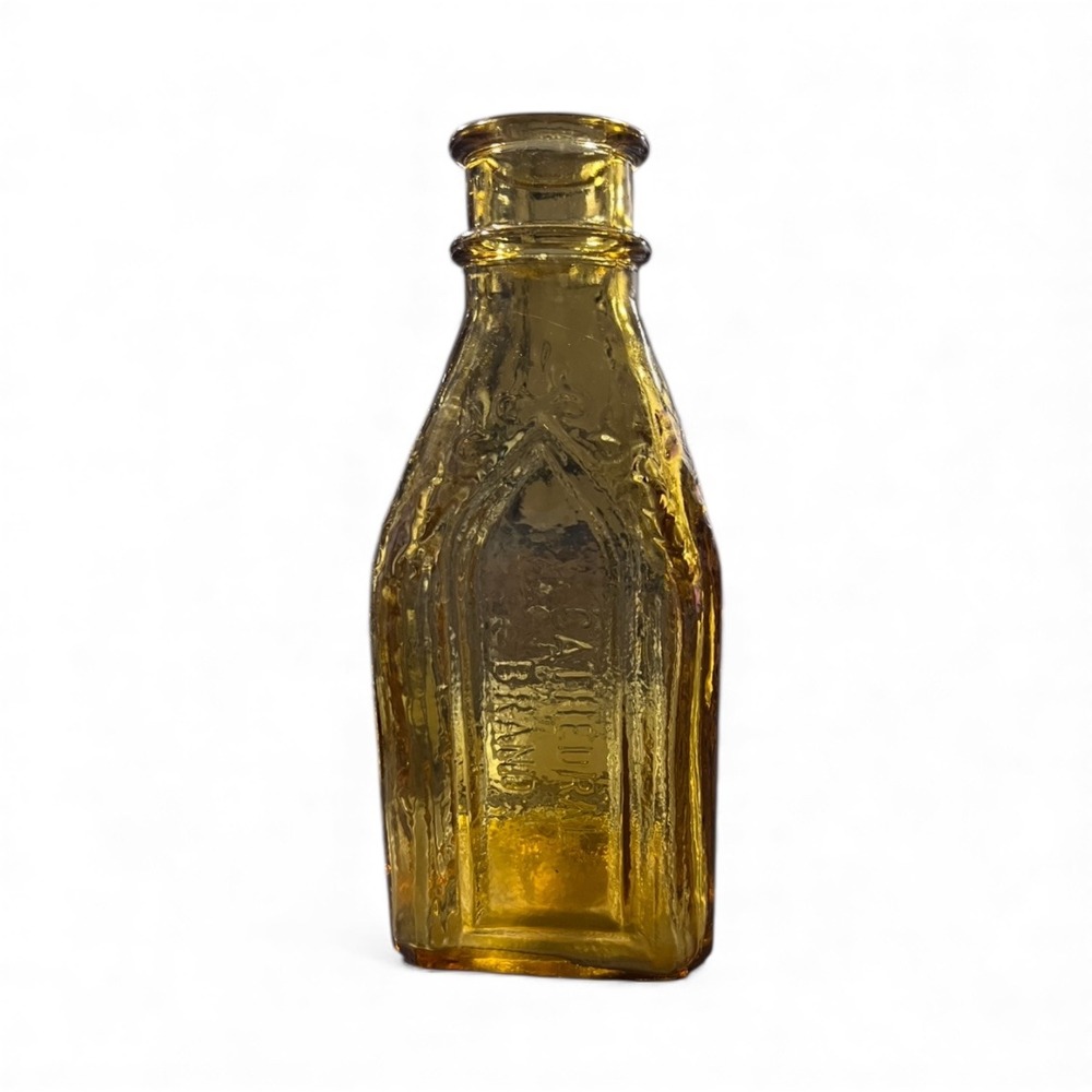 Antique Amber Glass Walbridge Densmore Cal Electric Tonic Bottle Collectible